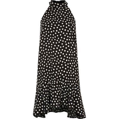 River Island Womens Polka Dot Swing Frill Dress