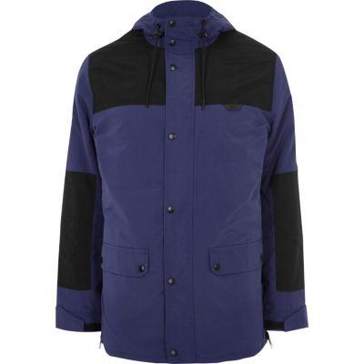 River Island Mens Block Hooded Jacket