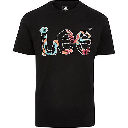 River Island Mens Lee Botanical Logo T-shirt