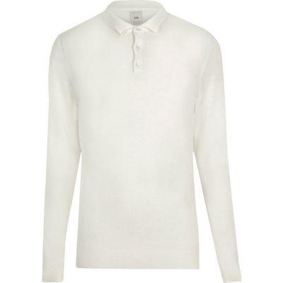 River Island Mens Big And Tall Knitted Polo Shirt