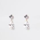 River Island Womens Gold Tone Cubic Zirconia Clip On Earrings