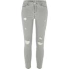 River Island Womens Petite Molly Ripped Skinny Fit Jeggings