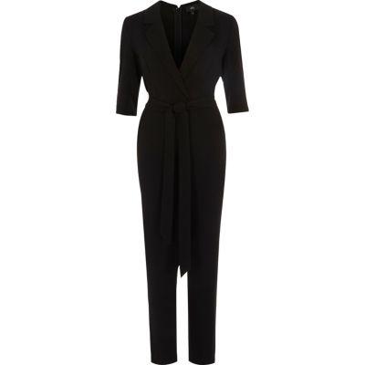 River Island Womens Three Quarter Sleeve Tailored Jumpsuit