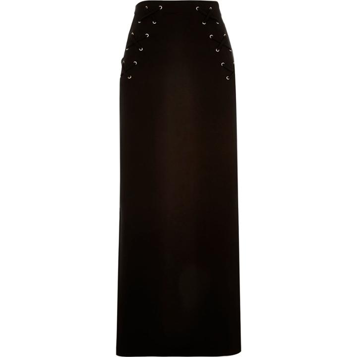 River Island Womens Jersey Eyelet Maxi Skirt