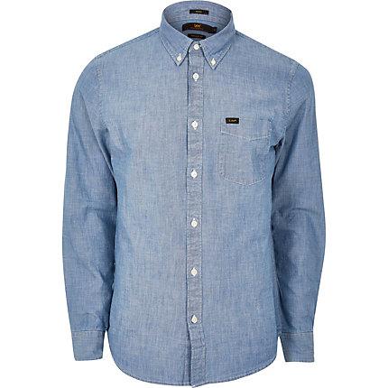 River Island Mens Lee Button Down Denim Shirt