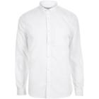 River Island Menswhite Melange Waffle Shirt