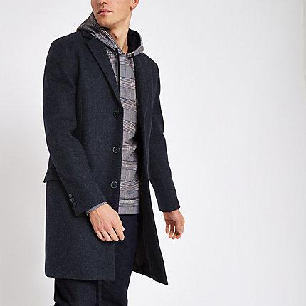 River Island Mens Fleck Overcoat