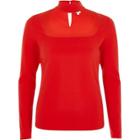 River Island Womens Choker Detail Long Sleeve Fitted Top
