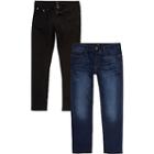 River Island Mens And Blue Dylan Slim Fit Jeans 2 Pack