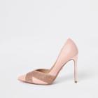 River Island Womens Rose Gold Embellished Court Shoes