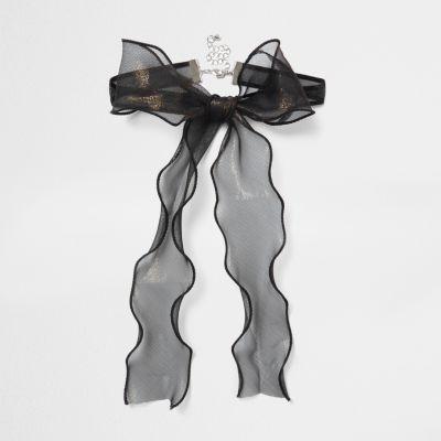 River Island Womens Chiffon Bow Choker