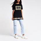 River Island Womens Petite Printed Jumbo T-shirt