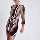 River Island Womens Stripe Tie Front Shift Dress