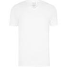 River Island Mens White Muscle Fit V Neck T-shirt