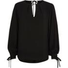 River Island Womens Balloon Sleeve Tie-up Top