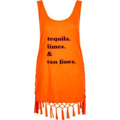 River Island Womens 'tequila' Print Tassel Knot Back Vest