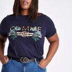 River Island Womens Plus 'comme Ci' Print T-shirt