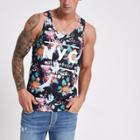 River Island Mens 'nyc' Crane Print Vest Top