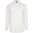 River Island Mens White Long Sleeve Smart Shirt