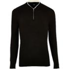 River Island Mens Muscle Fit Zip Front Baseball Top
