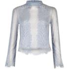 River Island Womens Lace Flute Sleeve Top