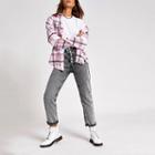 River Island Womens Check Long Sleeve Loose Fit Shirt