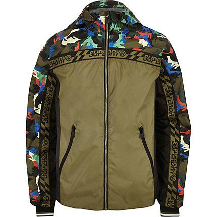 River Island Mens Superdry Camo Cagoule