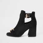 River Island Womens Faux Suede Square Toe Shoe Boots