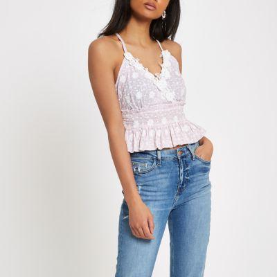 River Island Womens Daisy Pearl Top