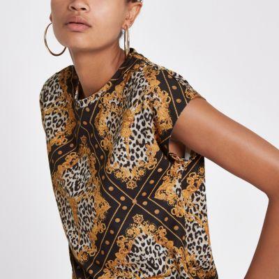 River Island Womens Scarf Print T-shirt