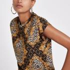 River Island Womens Scarf Print T-shirt