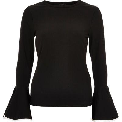River Island Womens Long Sleeve Bell Sleeve Top
