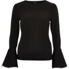River Island Womens Long Sleeve Bell Sleeve Top