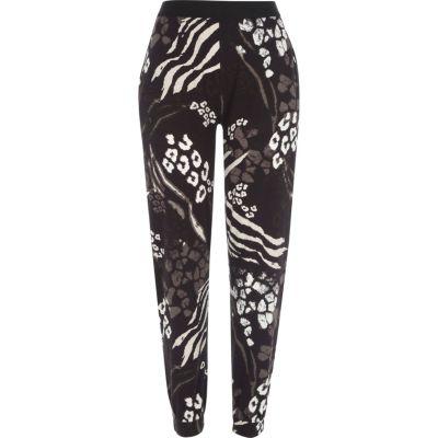 River Island Womens Animal Print Joggers