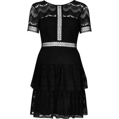 River Island Womens Frill Lace Dress