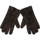River Island Mensblack Suede Lined Gloves