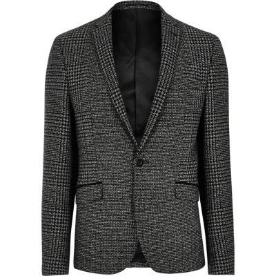 River Island Mens Houndstooth Skinny Fit Blazer