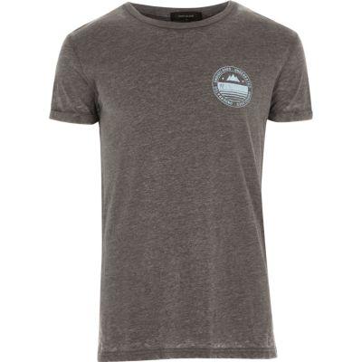 River Island Mens Burnout Print T-shirt