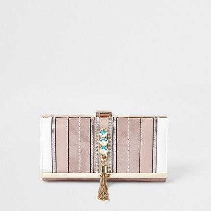River Island Womens Gem Embellished Fold Out Purse