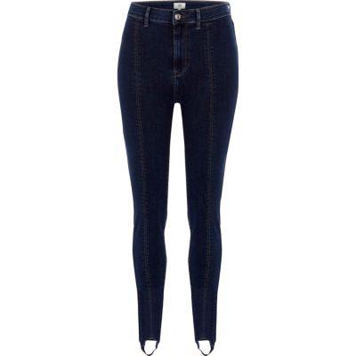 River Island Womens Harper High Rise Stirrup Jeans