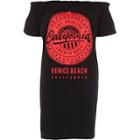 River Island Womens 'california' Longline Bardot T-shirt