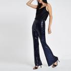 River Island Womens Sequin Flare Trousers