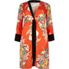 River Island Womens Plus Tropical Print Twist Front Kimono