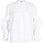River Island Womens White Frill Sleeve Shirt