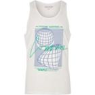 River Island Mens White 'future Control' Printk