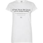 River Island Womens White 'love Everything' Fitted T-shirt