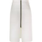 River Island Womens White Zip Front Midi Skirt