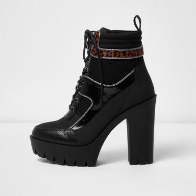 River Island Womens Panel Chunky Platform Boots