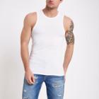 River Island Mens White Muscle Fit Vest Top