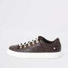 River Island Womens Ri Embossed Lace-up Trainers